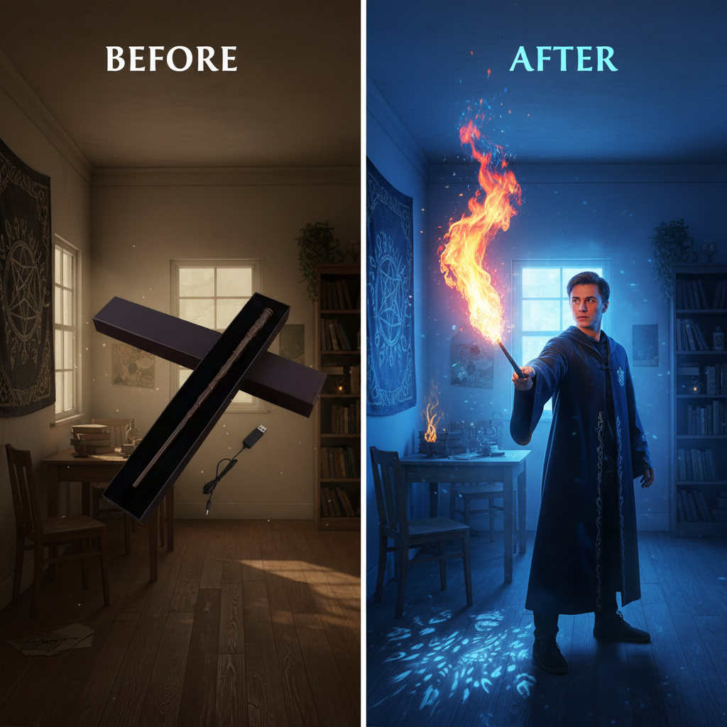 Magic wand that casts spells